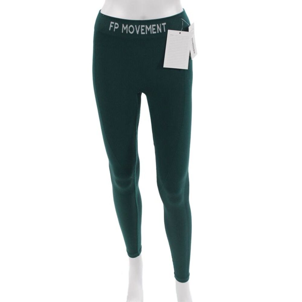 FP Movement Women Ankle Leggings Green Nylon Blend Solid Size XS